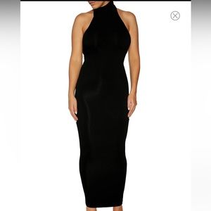 Naked Wardrobe Turtleneck Open Back Sleeveless Maxi Dress